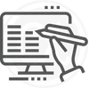Symbol für Inhaltsentwicklung und -optimierung