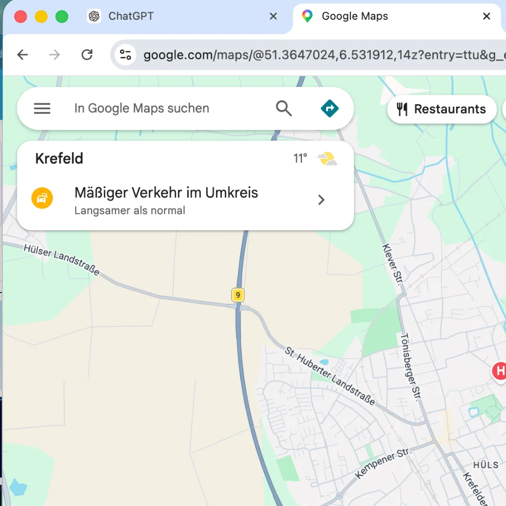 Alpharoid, KI,ChatGPT, Google Maps