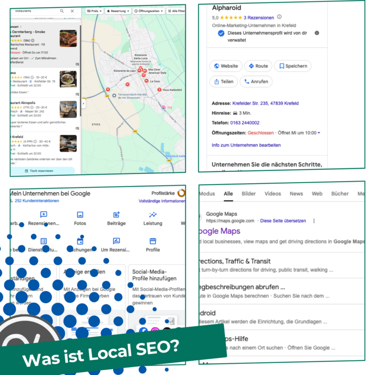 Was ist Local SEO? 1 Beispiele für Google-Maps-Ergebnisse und das Alpharoid-Unternehmensprofil