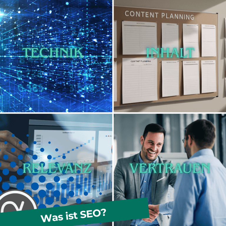 Platzhalter für das Beitragsbild Was ist SEO mit Technik, Inhalt, Relevanz und Vertrauen