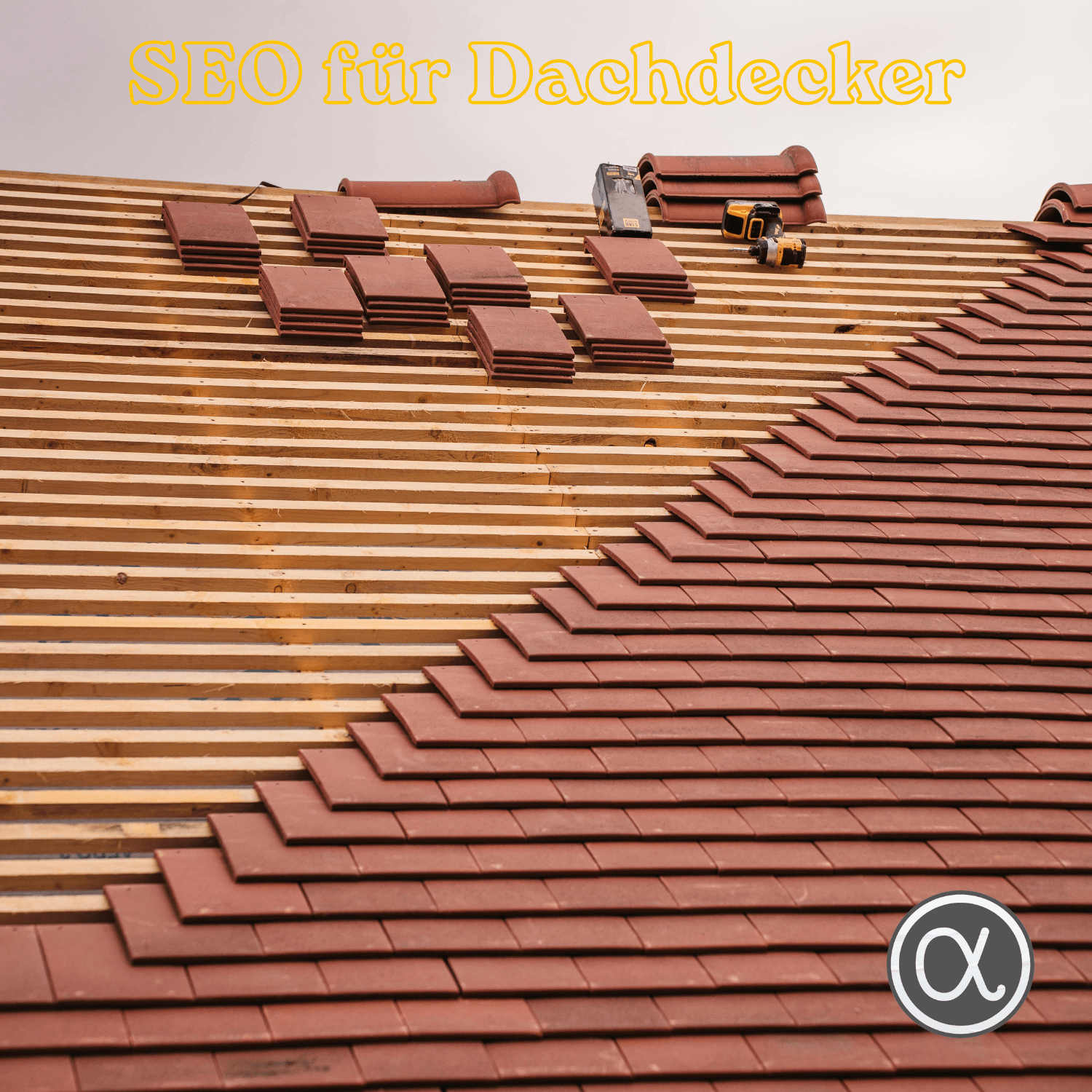 Dachlattung und Dachziegel bei einer Dacheindeckung