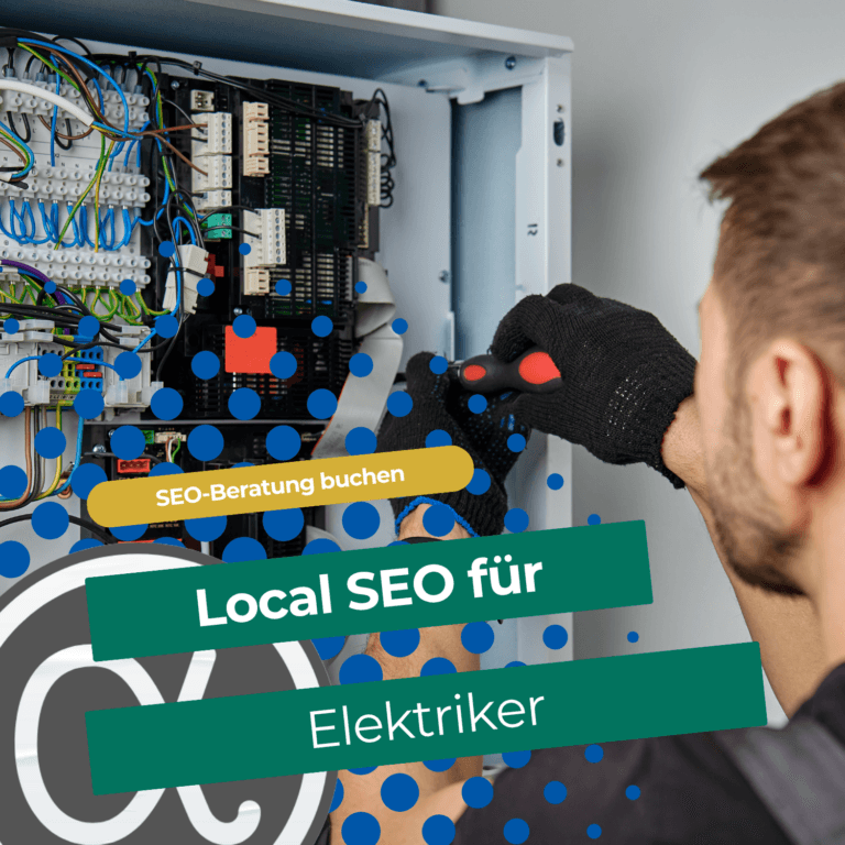 Elektriker bei der Arbeit als Motiv für lokale Suchmaschinenoptimierung