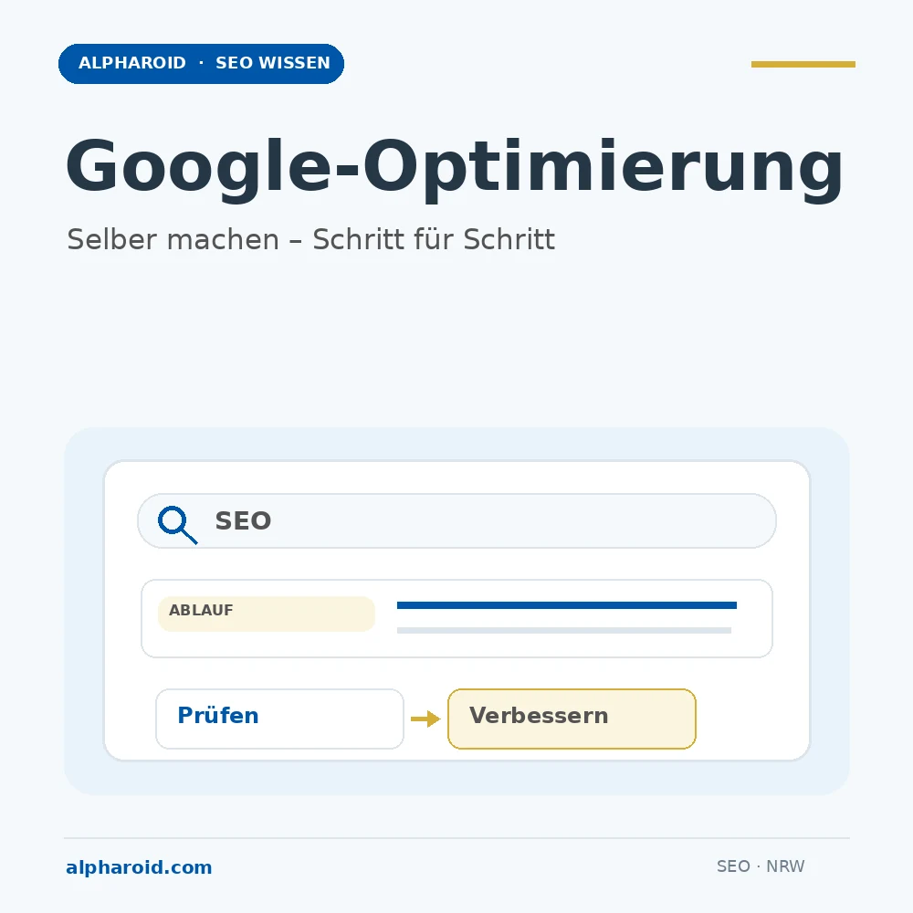 Google-Optimierung selber machen: ein sicherer Arbeitsablauf 13 Sicherer Schritt-für-Schritt-Ablauf für eigene Google-Optimierung