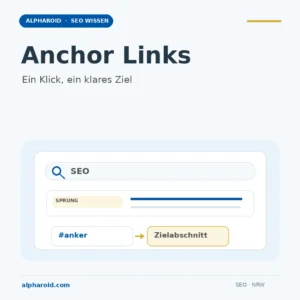 Anchor Link als Verbindung zwischen Ankertext und Zielabschnitt